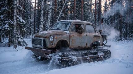 «Запорожец» на гусеницах: как советскую классику превращают в вездеход для тайги