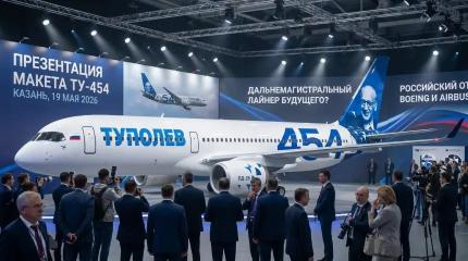 В Казани представили концепт дальнемагистрального Ту-454