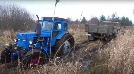 ЗИЛ-131 против советского трактора Т40 – кто лучше покажет себя на бездорожье