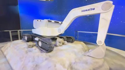 Komatsu показала строительную технику для освоения Луны и морских глубин