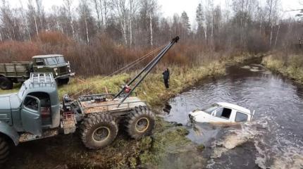 Достаем утонувшую ГАЗель