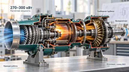 МАИ раскрыл проект турбовального двигателя расчётной мощностью 270–300 кВт