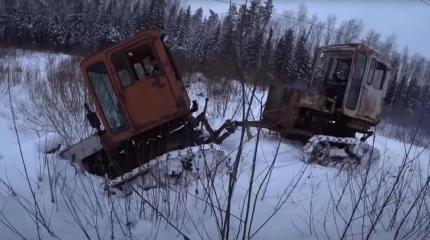 Когда одного трактора мало — в поисках лучшей проходимости создали свой «тяни-толкай»