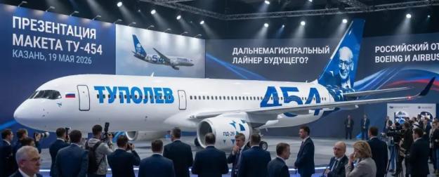 В Казани представили концепт дальнемагистрального Ту-454