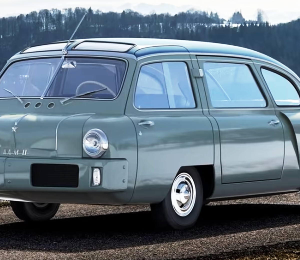 The first Soviet minivan NAMI-013, never put into production