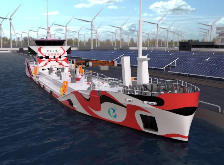 Hibrit elektrikli gemi Roboship, Japonya'da monte edilmeye başlandı