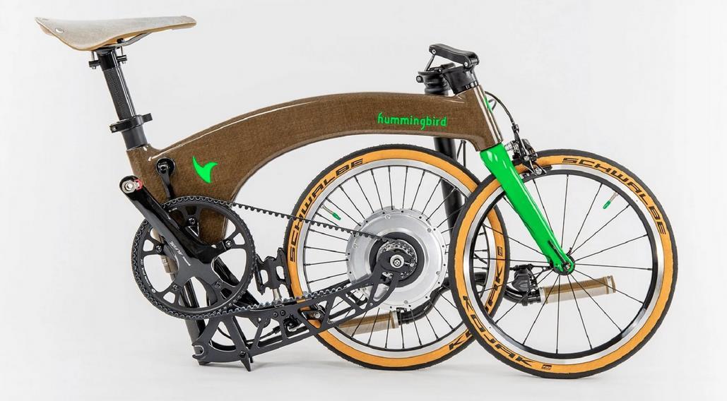 Ketenden yapılmış en hafif katlanır elektrikli bisiklet olan Hummingbird Flax tanıtıldı
