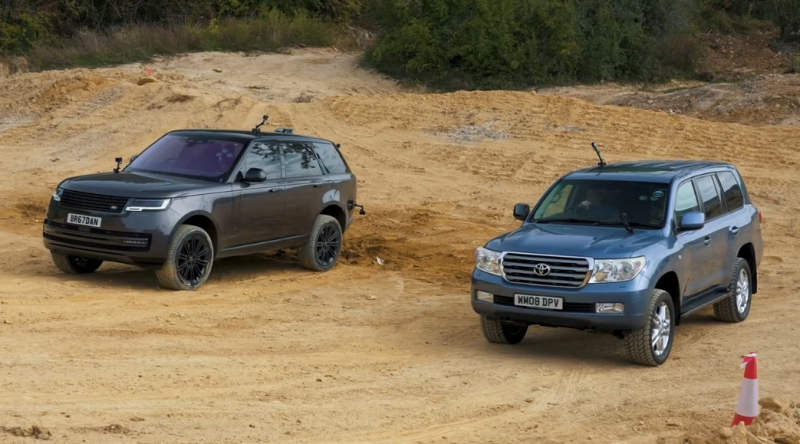 Сравнение TLC 200 и Range Rover на бездорожье