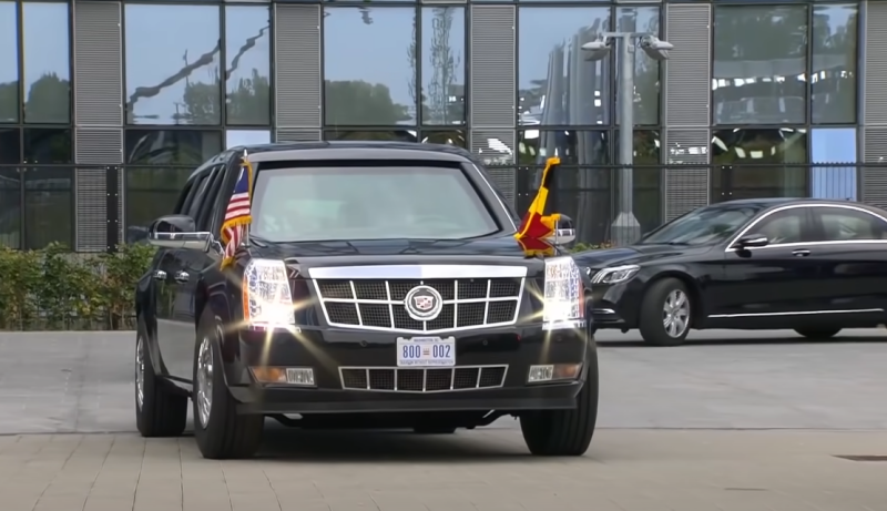 Limousines of the presidents of Russia and the United States - both cars are admirable