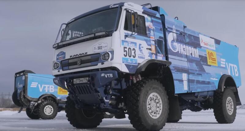 How can a racing KamAZ survive on the track and come first?