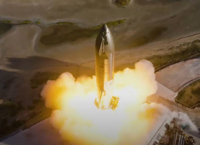 Новый космический корабль Starship произвел первый запуск двигателей