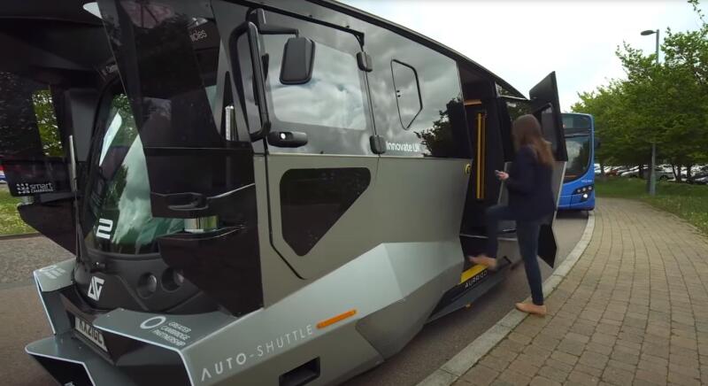 Самоходный автобус Aurrigo Auto-Shuttle появился на европейских дорогах общего пользования