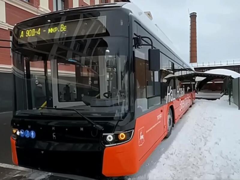 The first bus with electric drive of Russian-Belarusian production was presented in the Russian Federation