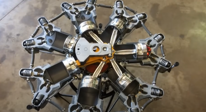Aviation radial engines on motorcycles - it has happened and not so