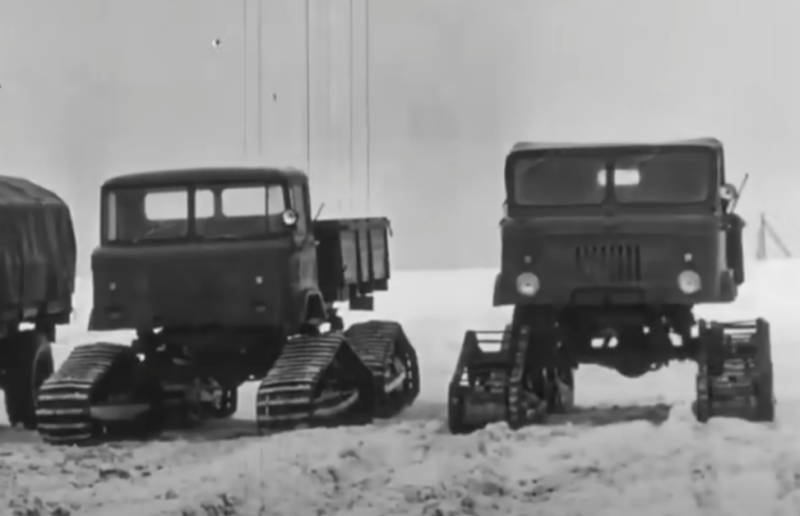 Radzieckie samochody na śnieżne zimy - bez kół