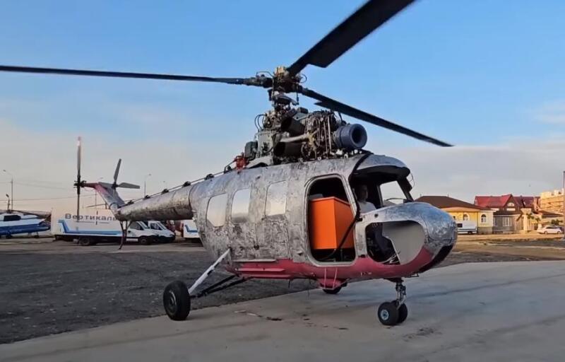 Mi-2 from the landfill: they made a “one and a half” and started the engine