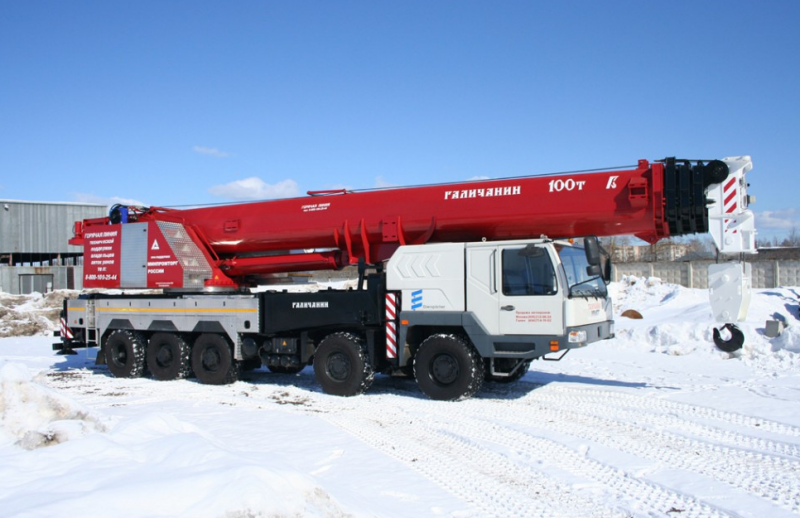 Truck crane KS-84713-2 "Galichanin" - 100-tonne truck, which surpassed all Soviet models
