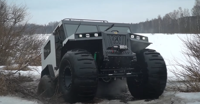 The Russian all-terrain vehicle Dobrynya Finist will pass where Japanese SUVs get stuck