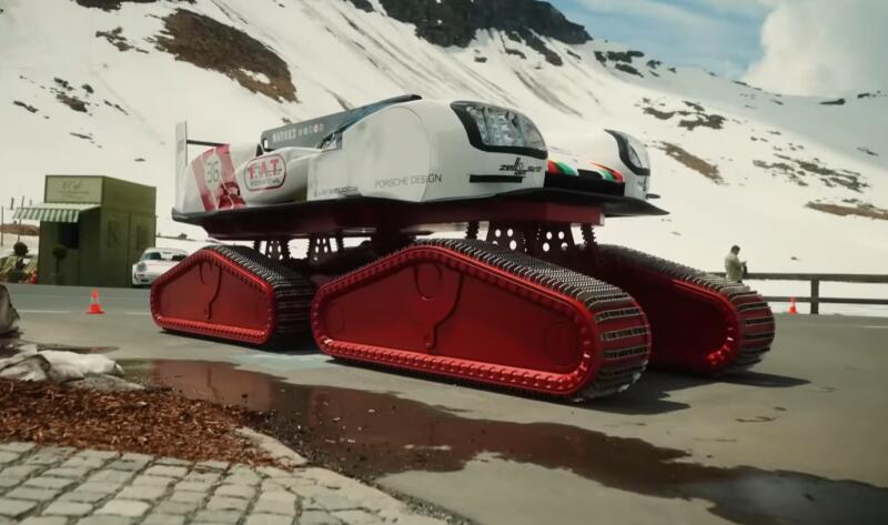 Porsche FAT 919 Snowcat – the Germans assembled a “sports car” on caterpillar tracks