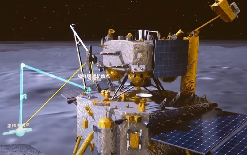 Китайский космический аппарат покорил Луну и скоро вернется на Землю