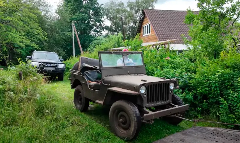 Уникальная находка в старом российском гараже – Jeep Willys 1942 года