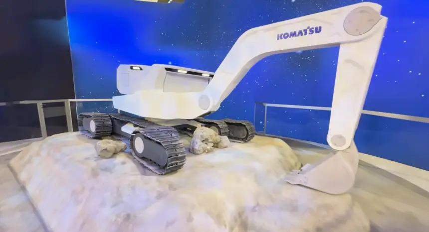 Komatsu показала строительную технику для освоения Луны и морских глубин