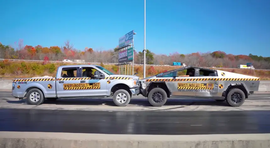 Cybertruck и Ford F-150 разбиваем в «дребезги» – проверяем надежность