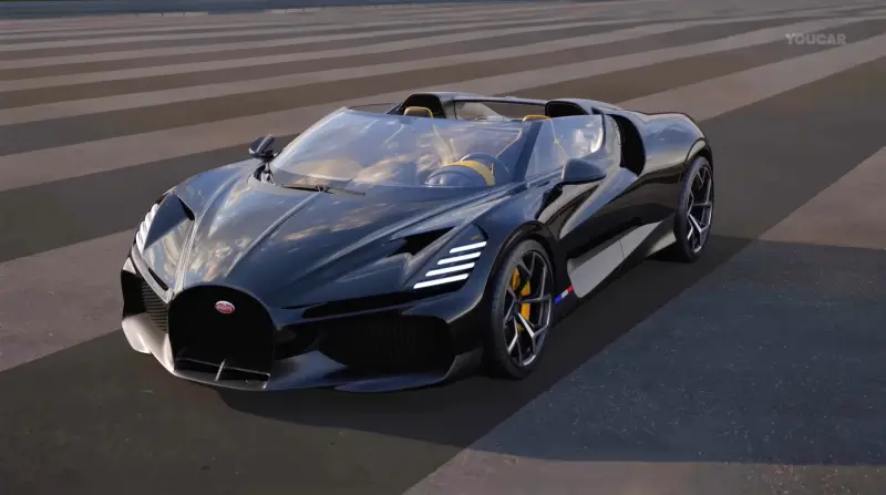 Самый быстрый кабриолет Bugatti W16 Mistral