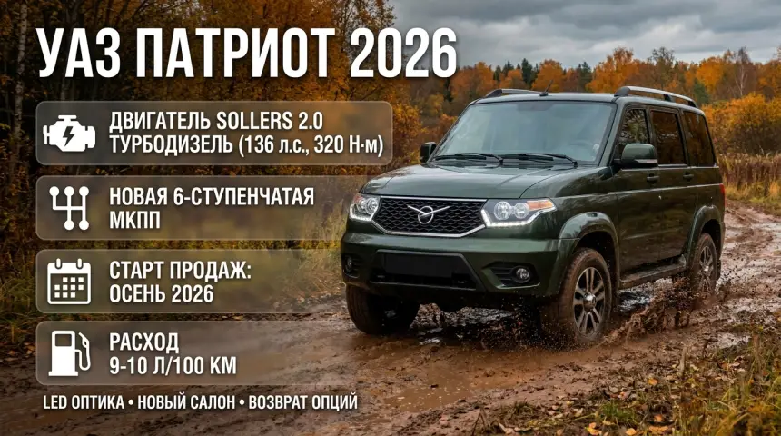 Дизель вместо «ведра с гайками»: новый Патриот 2026 — брать сейчас или подождать?