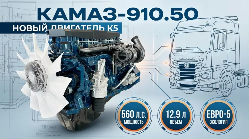 КамАЗ-910.50: что известно о новом 560-сильном дизеле поколения К5