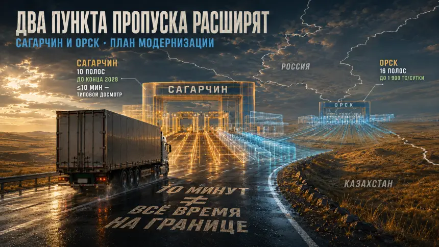 Больше полос и быстрый досмотр: что изменят на границе с Казахстаном